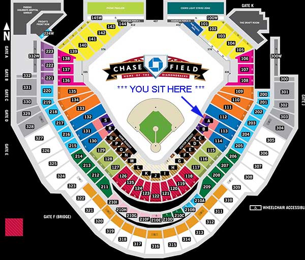 Chase Field Seating Location